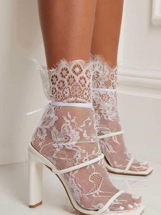 Lace socks , fishnet ankle socks, lingerie socks, socks for heels, black net socks