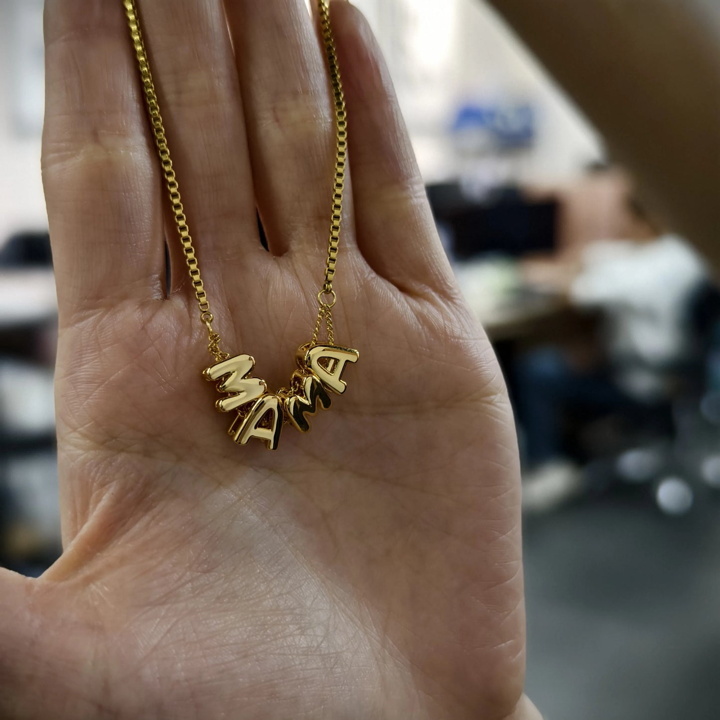 Custom 3D Adjustable Bubble Initial Bracelet | Personalized Jewelry