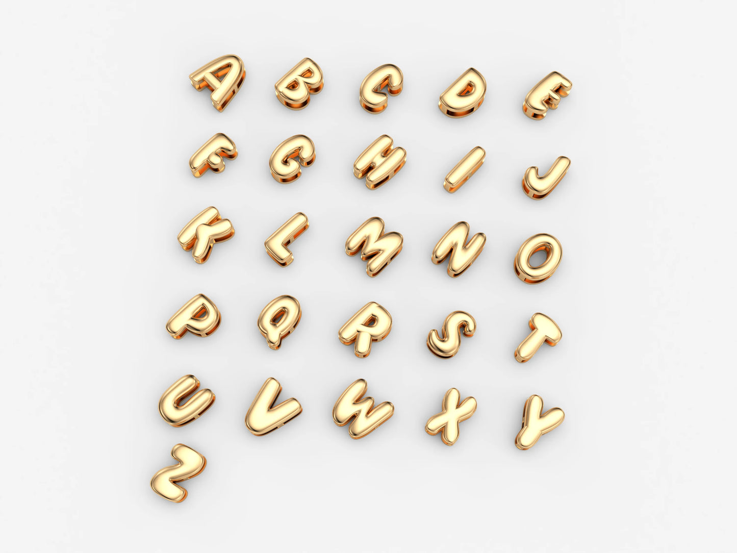 Custom 3D Adjustable Bubble Initial Bracelet | Personalized Jewelry