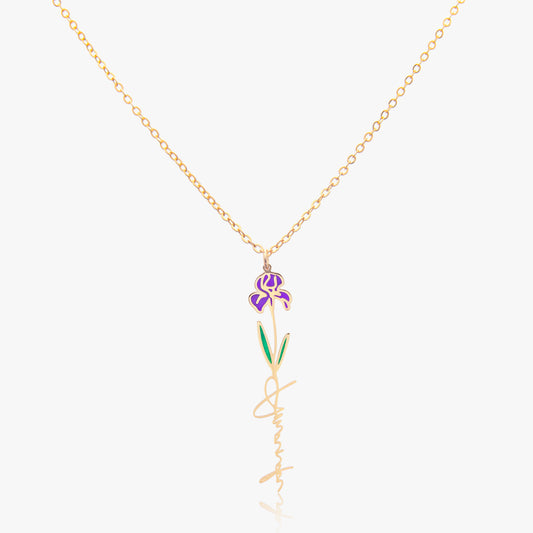 january birthflower necklace