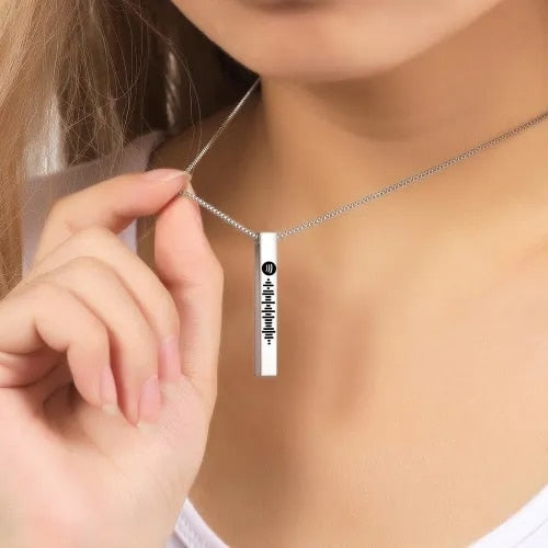 Personalized  Spotify Code Necklace Scannable
