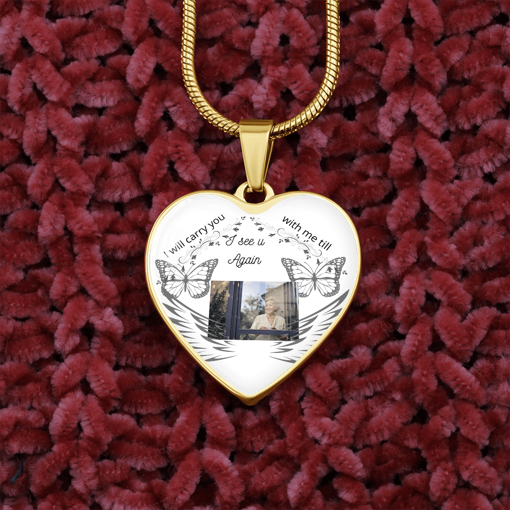 Memorial Photo Necklace ,Keepsake Necklace