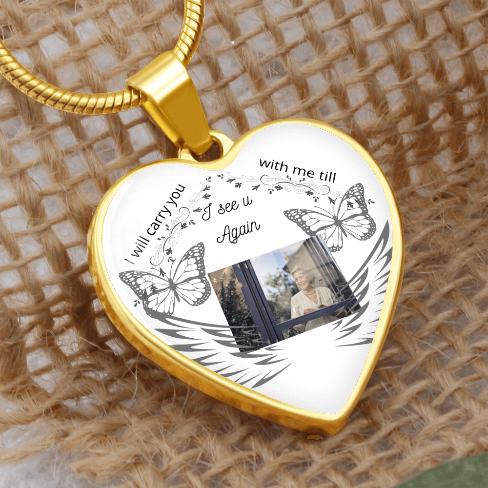 Memorial Photo Necklace ,Keepsake Necklace