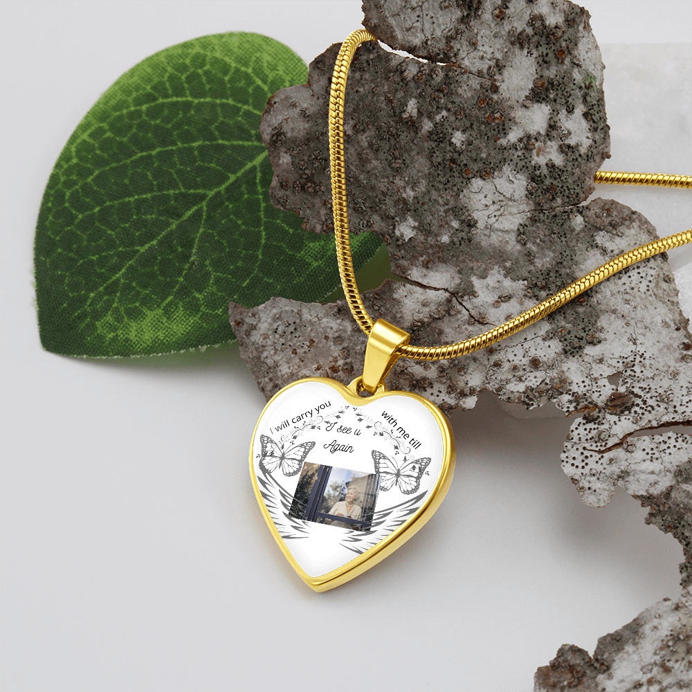 Memorial Photo Necklace ,Keepsake Necklace