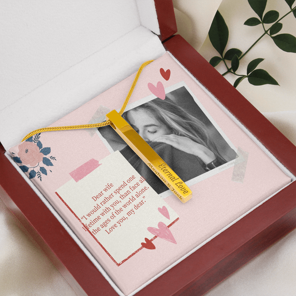 Personalized Necklace for wife with message