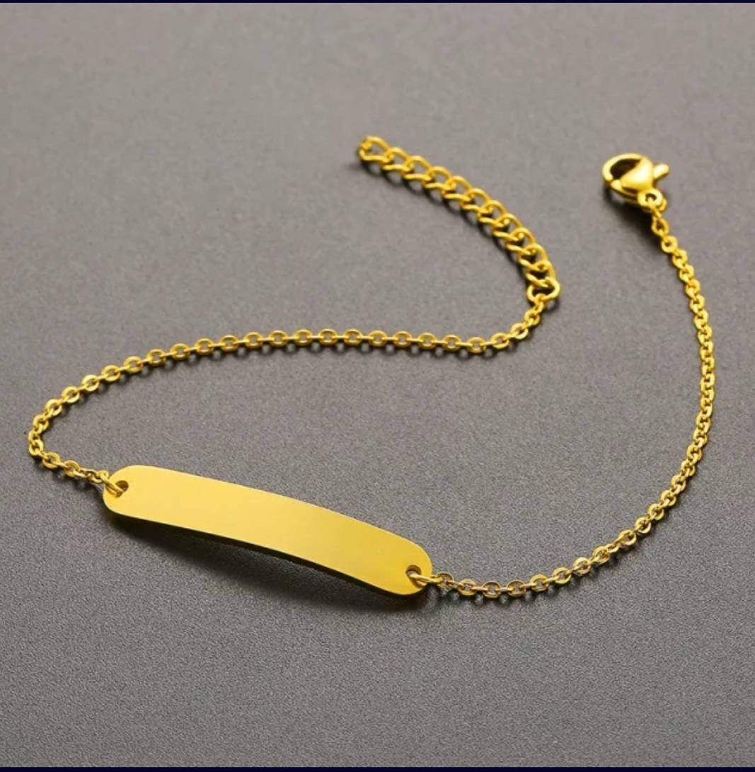 Anklet Bar Bracelet,custom bar anklet,anklet for women,gold Bar anklet for women