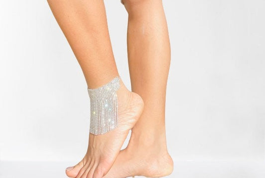 Tennis anklet rhinestone tassel anklet anklet for women slave anklet  boho anklet foot jewelry tennis chain anklet gift for girlfriend