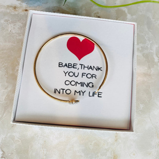 To my wife jewelry • Last minute gift for girlfriend • Romantic gift for wife birthday •14k gold bracelet for wife •Meaningful birthday gift