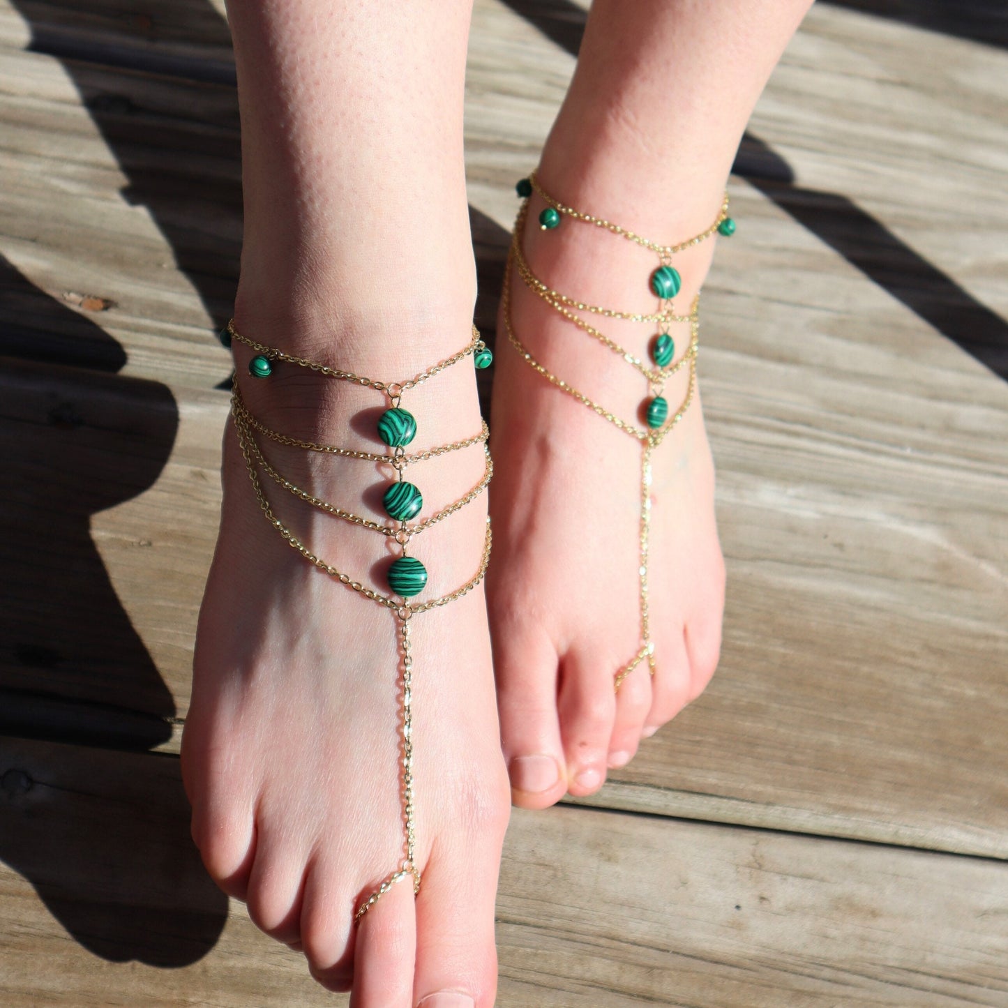 Golden barefoot sandals for bride bridesmaids sandals barefoot boho barefoot sandals beach sandals footless sandals bottomless sandals