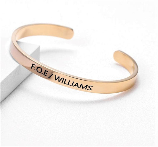 Engraved bracelet from Pigeon loves