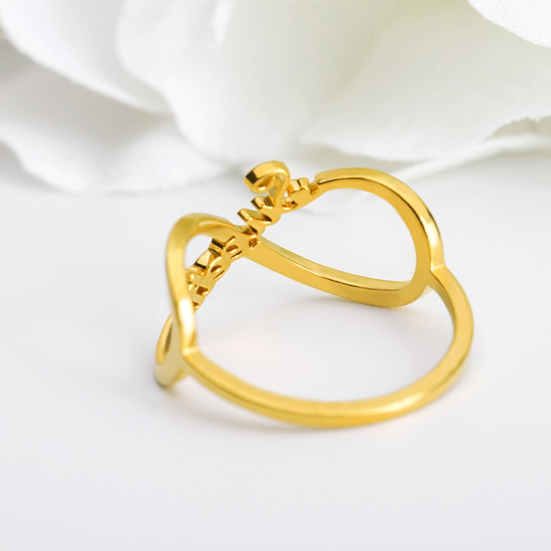 Personalized Infinity Custom Name Rings