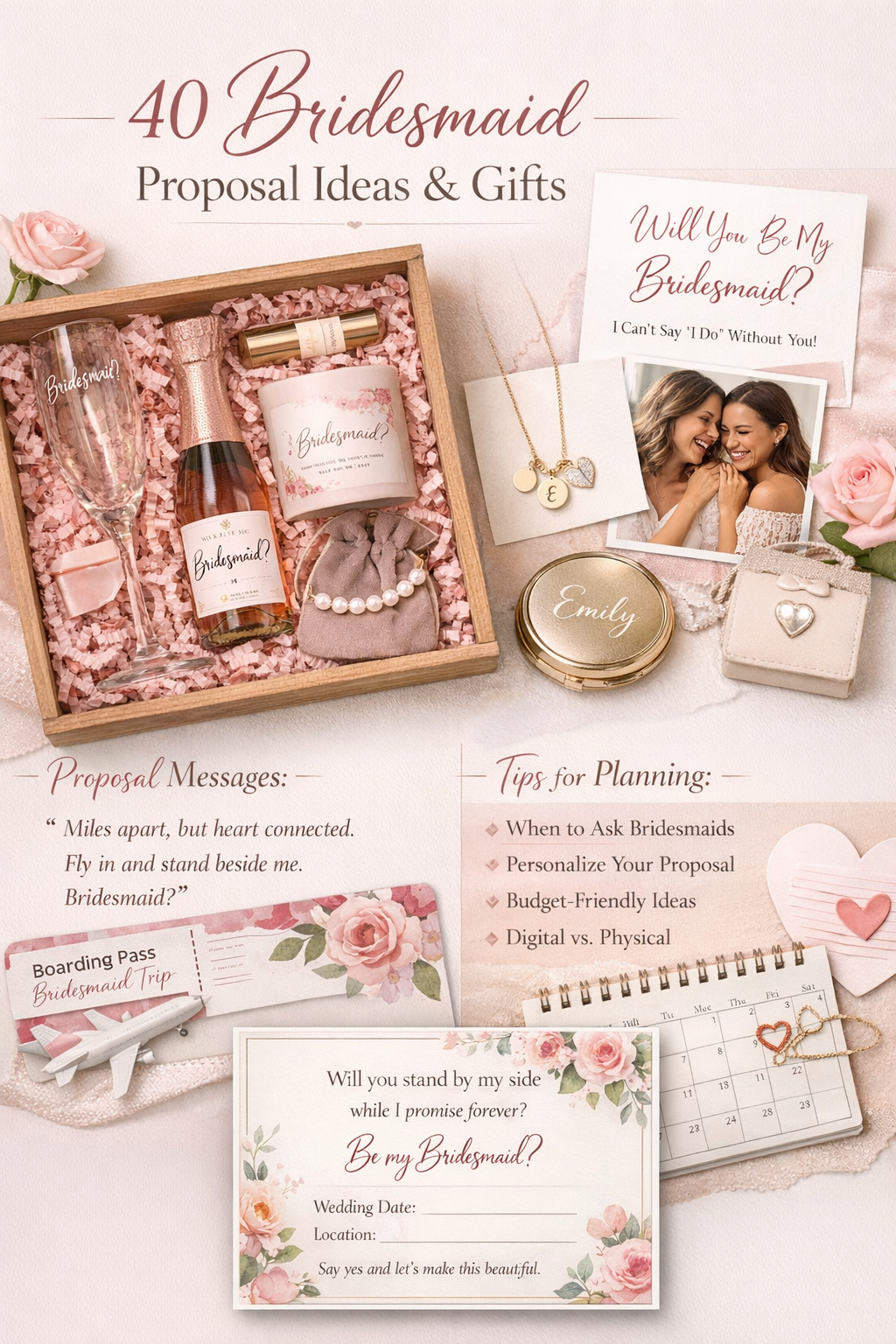 40 Unique Bridesmaid Proposal Messages + Gift Ideas