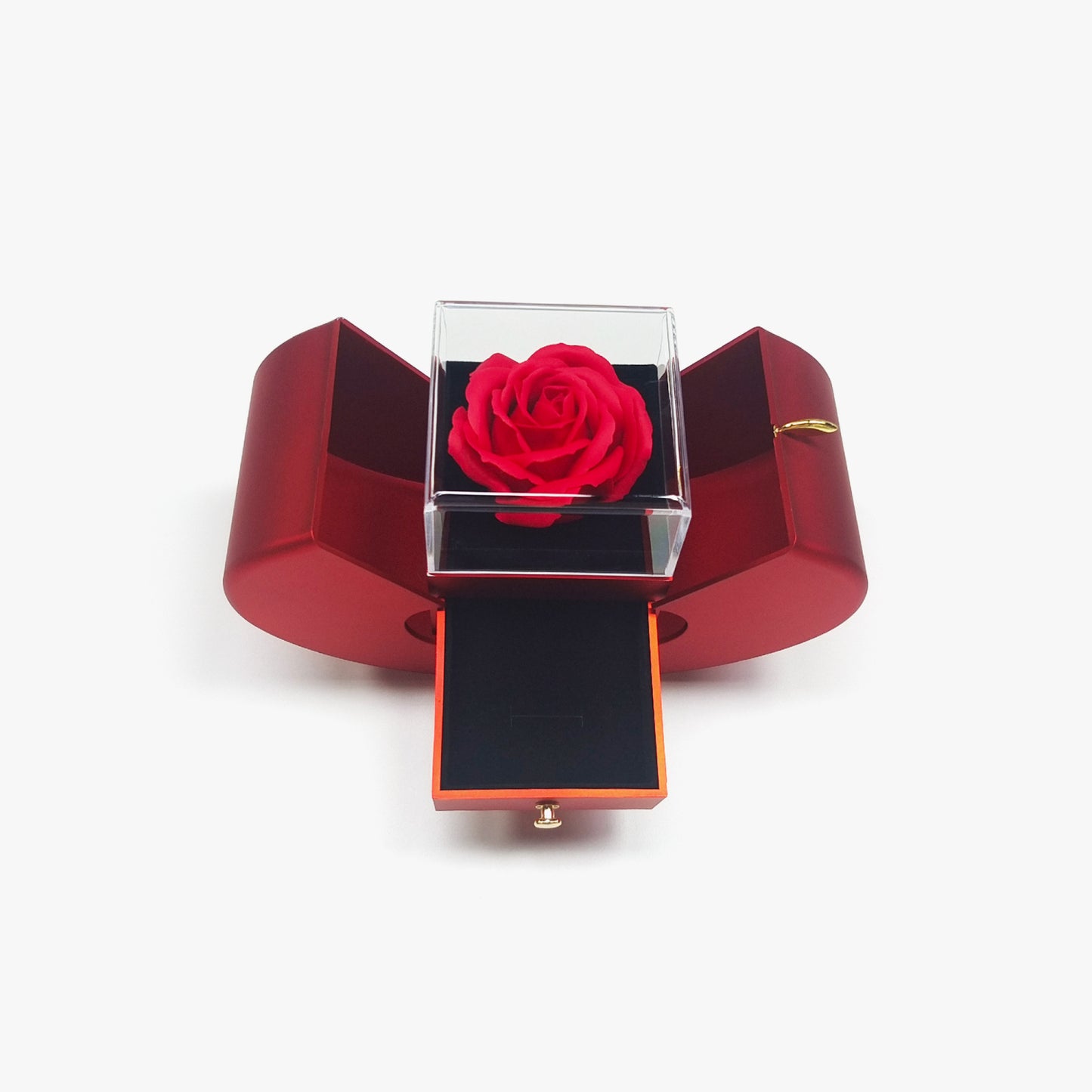 Queen Crown Dancing Crystal Necklace – Rose Gold & White Gold Plated Pendant, Gift for Her with Box & Card, Elegant Jewelry for Women