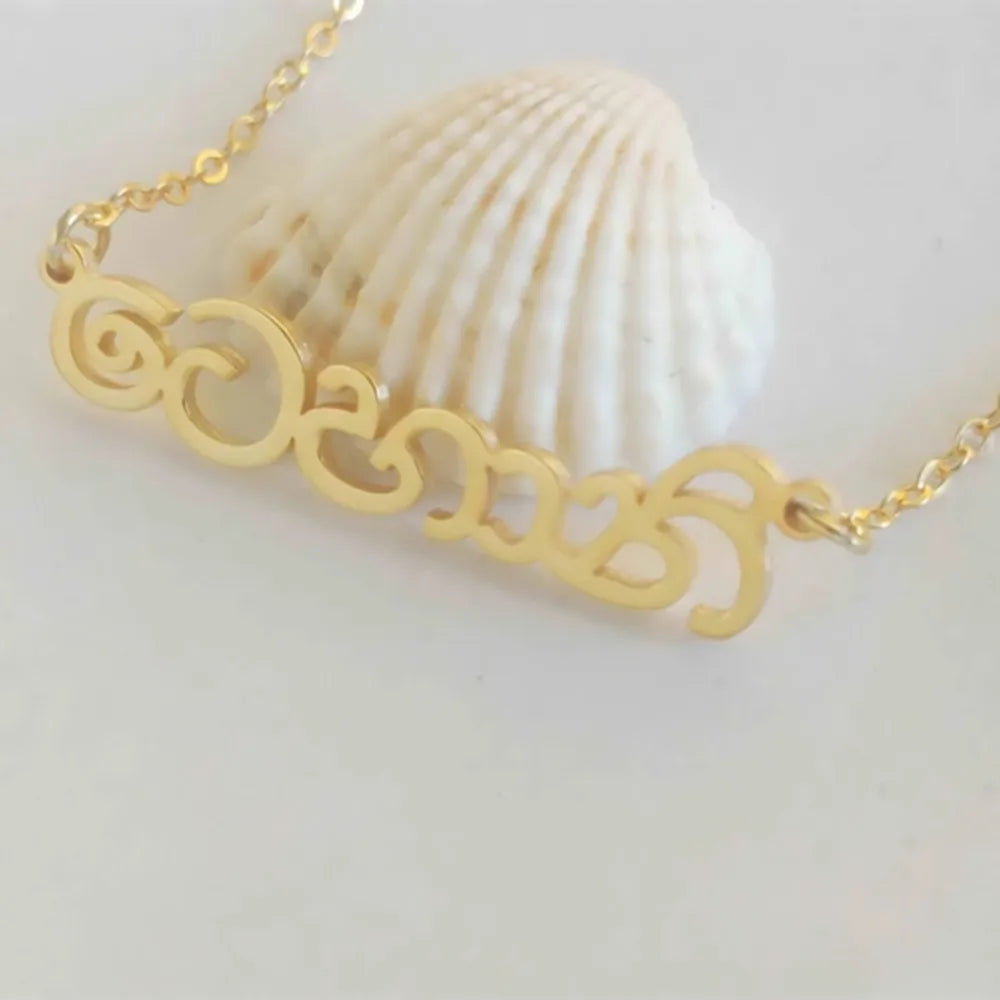 Custom Name Necklace in Any Language – Personalized Jewelry Giftes Necklaces Men Birthday Gift