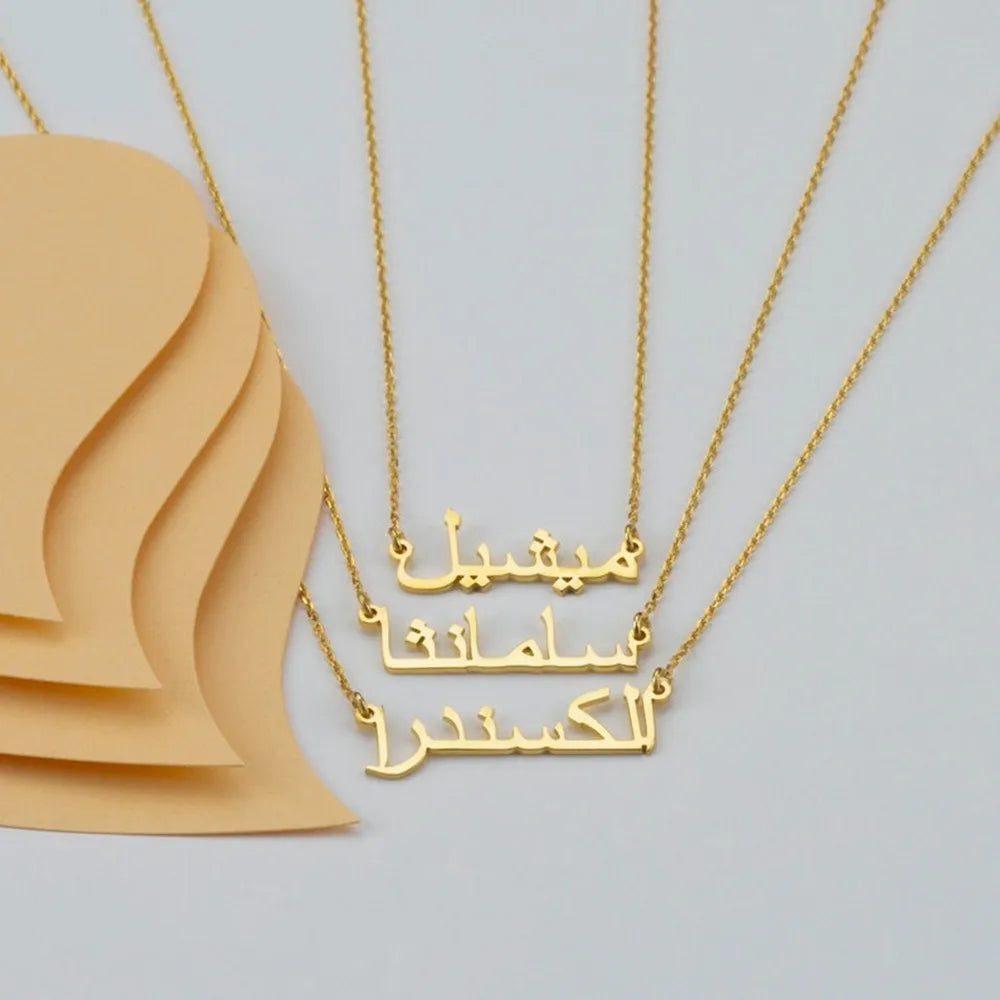 Custom Name Necklace in Any Language – Personalized Jewelry Giftes Necklaces Men Birthday Gift