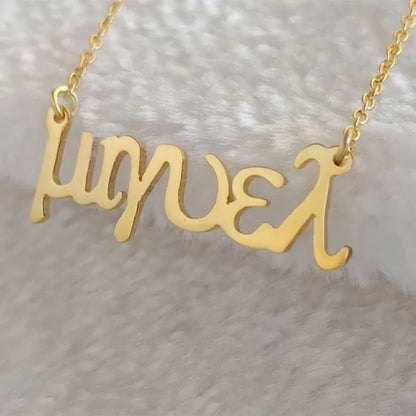 Custom Name Necklace in Any Language – Personalized Jewelry Giftes Necklaces Men Birthday Gift