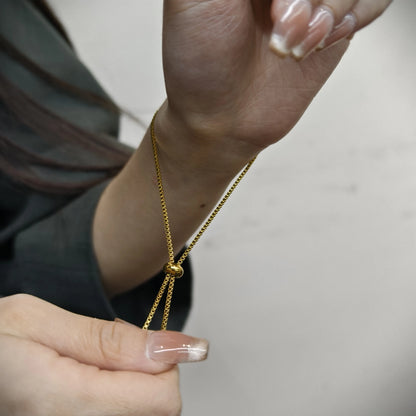 Custom 3D Adjustable Bubble Initial Bracelet | Personalized Jewelry