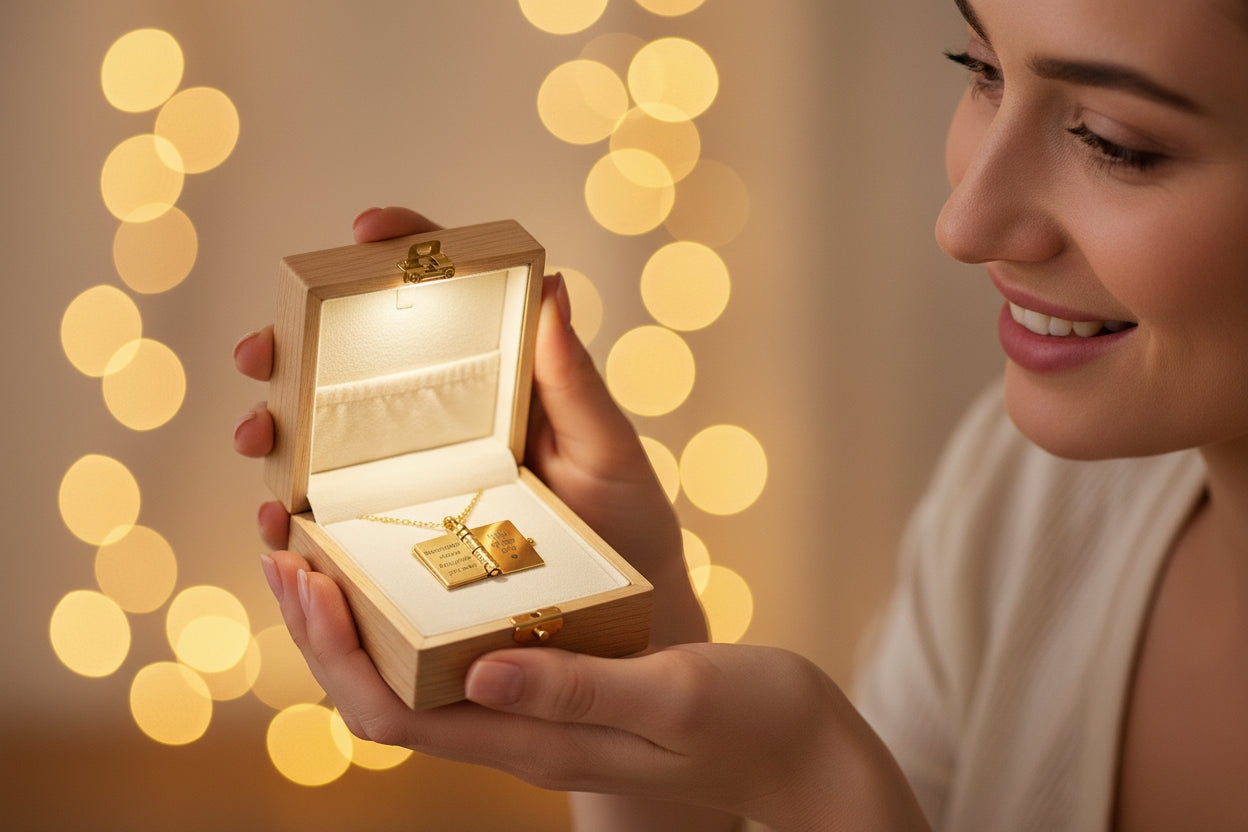 Openable Book Locket Pendant Necklace My Son Daughter Book Necklaces Girl Boy Graduation Jewelry Steel Choker Birthday Gift