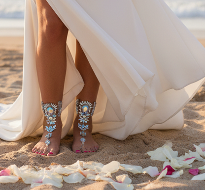 Crystal Barefoot Sandals Wedding
