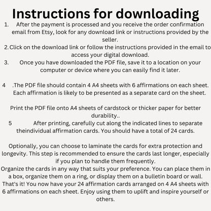 Addiction recovery Affirmation cards Printable ,Printable affirmation cards for recovery from addiction ,Affirmation cards