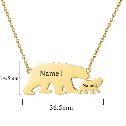 Mama bear baby bear Necklace