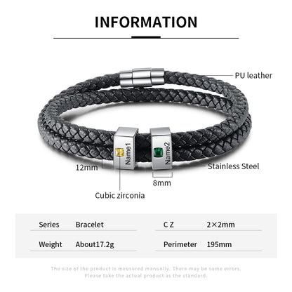 Personalized Beads Bracelet with Birthstone