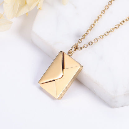 Custom envelope photo  Necklace Hidden Photo Jewelry Gift For Her