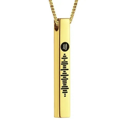 Personalized  Spotify Code Necklace Scannable