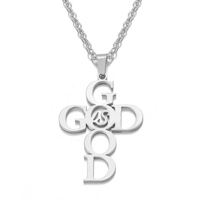 Religious faith jewelry -God is Good Cross Necklace
