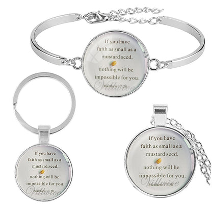 Faith As Small As A Mustard Seed Necklace Epoxy Pendant Religious  Necklaces
