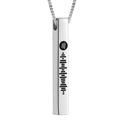 Personalized  Spotify Code Necklace Scannable