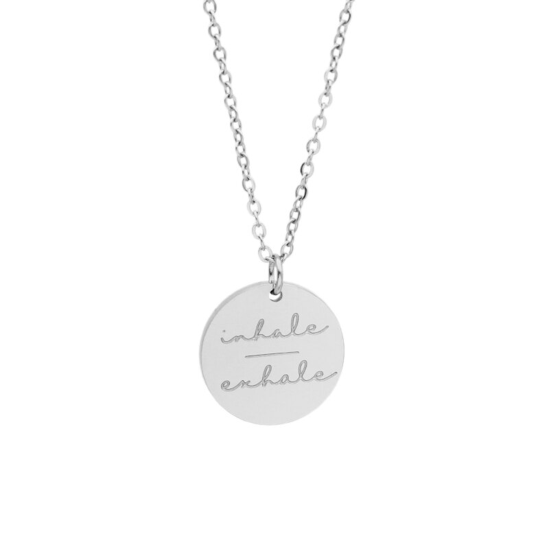 Motivational  Disc Pendant Necklace