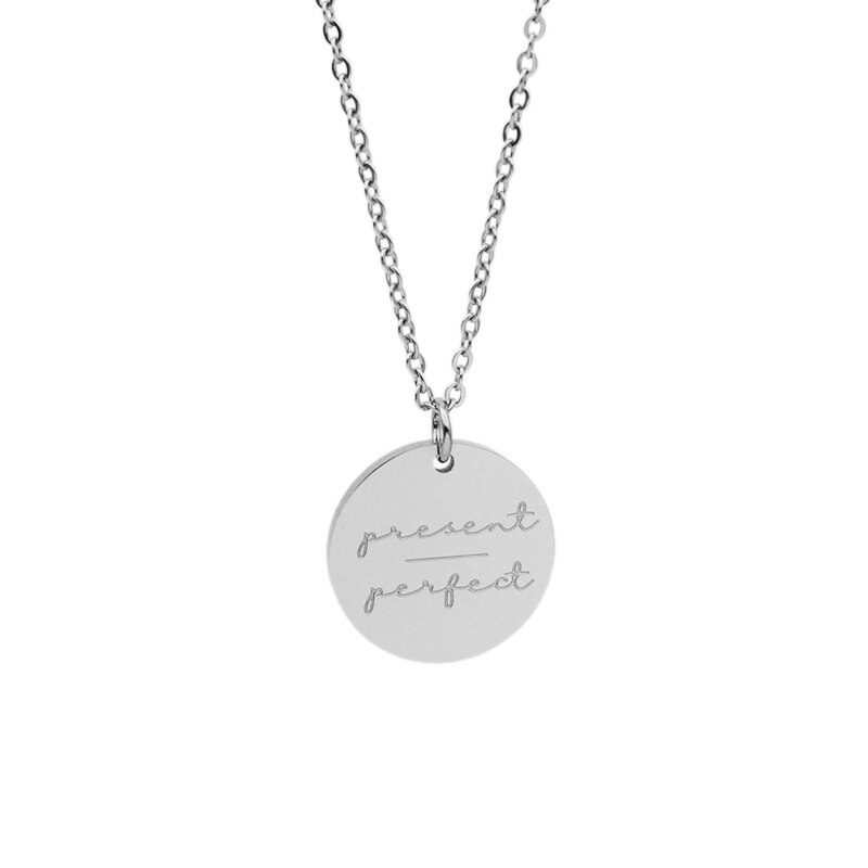 Motivational  Disc Pendant Necklace