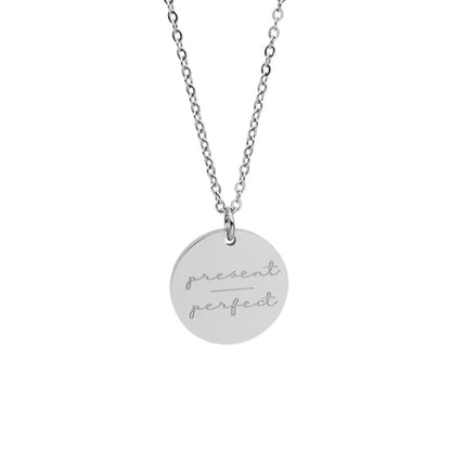 Motivational  Disc Pendant Necklace