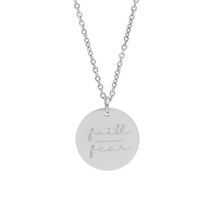 Motivational  Disc Pendant Necklace