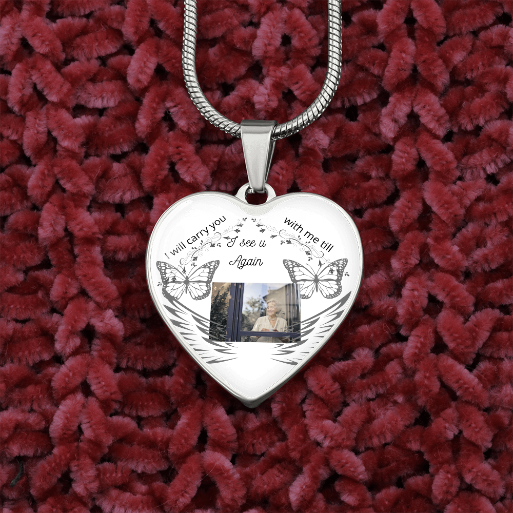 Memorial Photo Necklace ,Keepsake Necklace