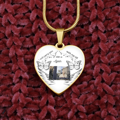 Memorial Photo Necklace ,Keepsake Necklace