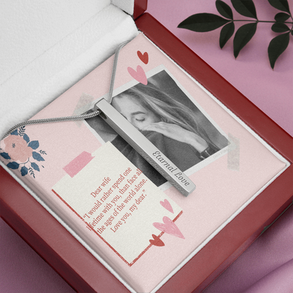 Personalized Necklace for wife with message