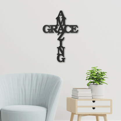 Personalized Cross Sign Metal Wall Art