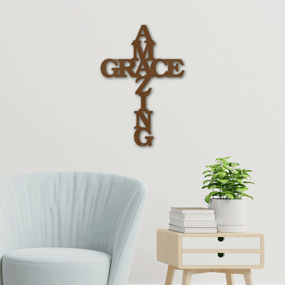 Personalized Cross Sign Metal Wall Art