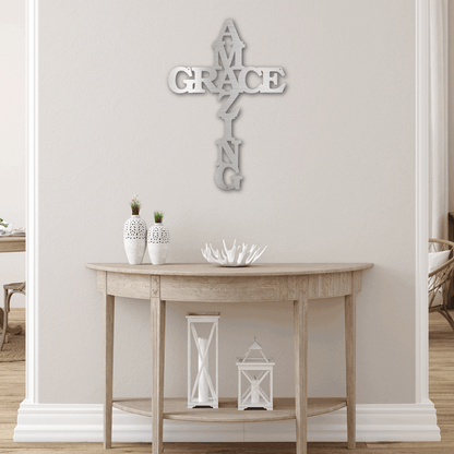 Personalized Cross Sign Metal Wall Art