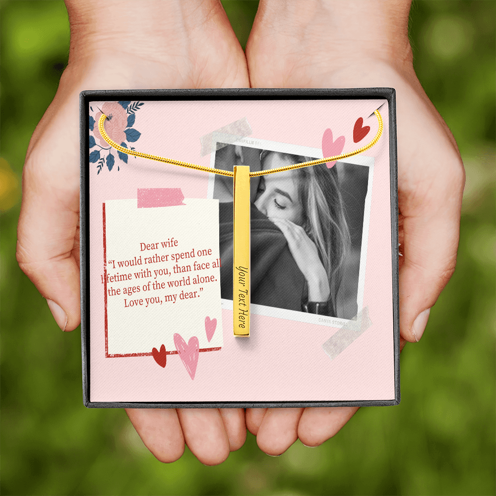 Personalized Necklace for wife with message