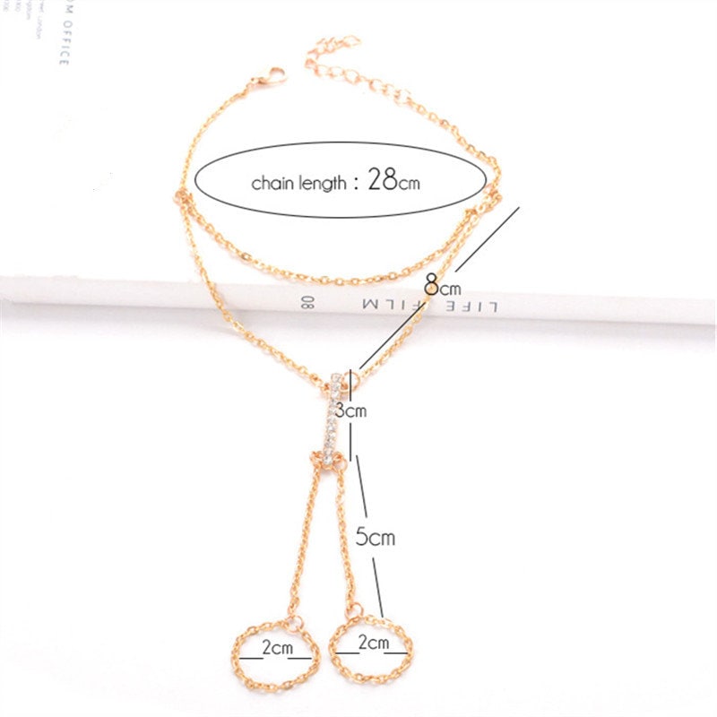 Barefoot Sandals CZ diamond  gold plated anklet Minimalist foot jewelry for bride boho wedding bridsmaid gift for her