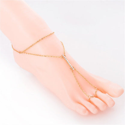 Barefoot Sandals CZ diamond Minimalist foot jewelry for bride boho barefoot sandals bottom less sandals bridsmaid gift for her