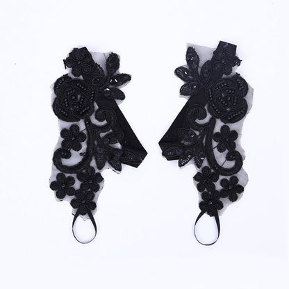 French lace barefoot sandals, Beach Wedding Barefoot, Nude Shoe Anklet ,Boho shoes ,Footless Sandal, Bridesmaid ,Gift for Her