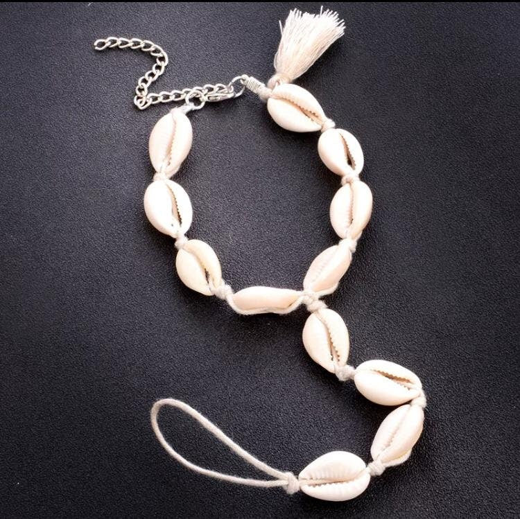 Cowrie Shells Barefoot Sandal ,Body Jewelry, Foot Jewelry, Shell Anklet, Barefoot Sandals, Boho Jewelry, Beach Wedding  Barefoot Sandals