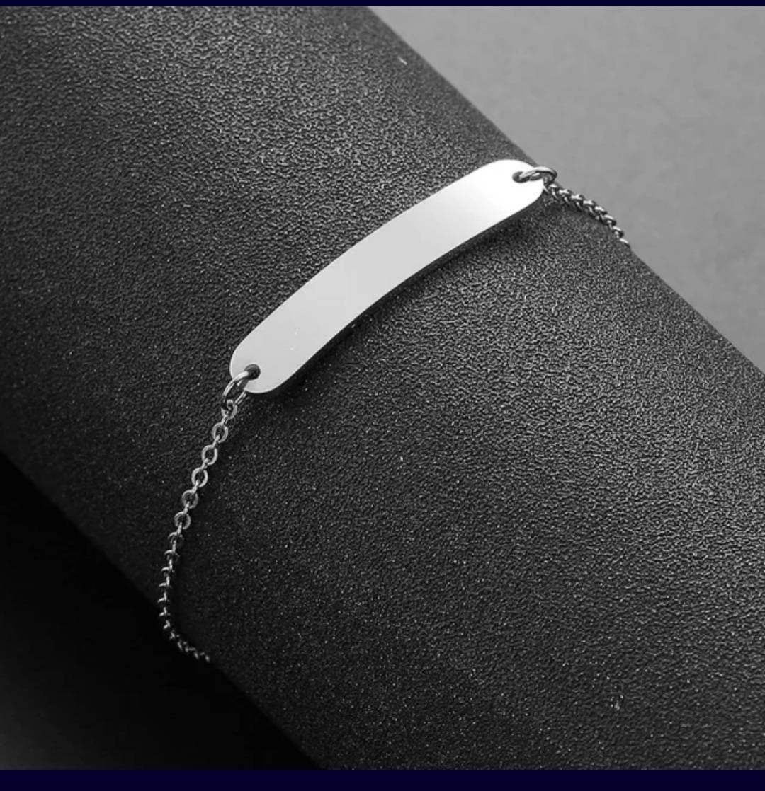 Anklet Bar Bracelet,custom bar anklet,anklet for women,gold Bar anklet for women