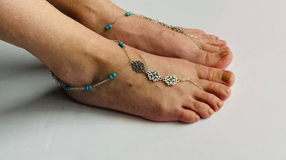 Barefoot sandals,oxidized Barefoot sandals,anklet for women, boho barefoot sandals,foot jewelry, beach anklet,bottomless shoes,