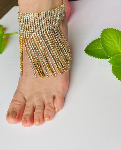 Tennis anklet rhinestone tassel anklet anklet for women slave anklet  boho anklet foot jewelry tennis chain anklet gift for girlfriend