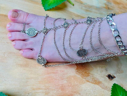 Boho barefoot sandals, antique barefoot sandals, beach barefoot sandals , ethnic barefoot sandals